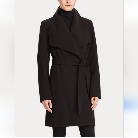 Ralph Lauren Crepe Open-Front Coat - Picture 4 of 13